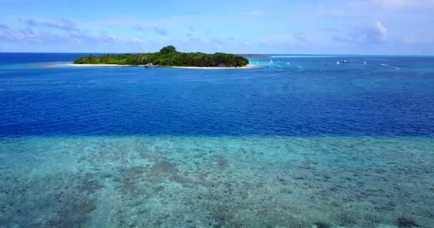 Uitzicht Vanaf Zee Het Paradijselijke Eiland Genieten Van Zomervakantie Bali — Stockvideo