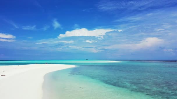 Junto Mar Con Aguas Poco Profundas Orilla Vacaciones Exóticas República — Vídeo de stock