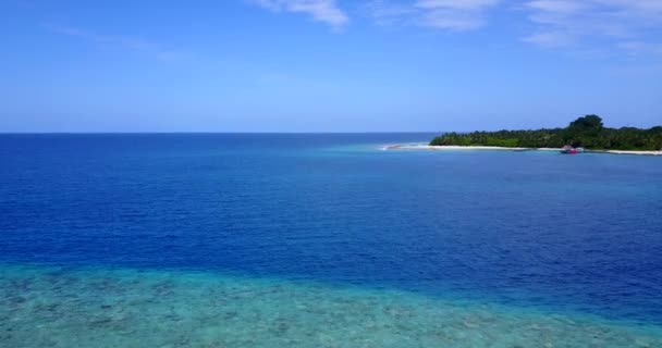 Pista Azul Vista Desde Drone Paradisíaco Verano Jamaica Caribe — Vídeo de stock