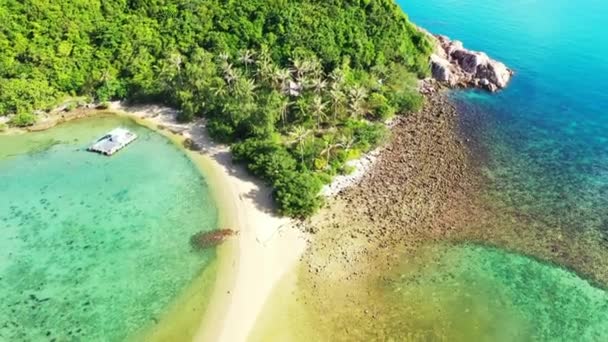 Drónra Néző Zöld Sziget Hegyekkel Nyári Kirándulás Balira Indonéziába — Stock videók