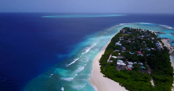 Flying Asian Islan Blue Sea Thailand Scenery — Stock Video