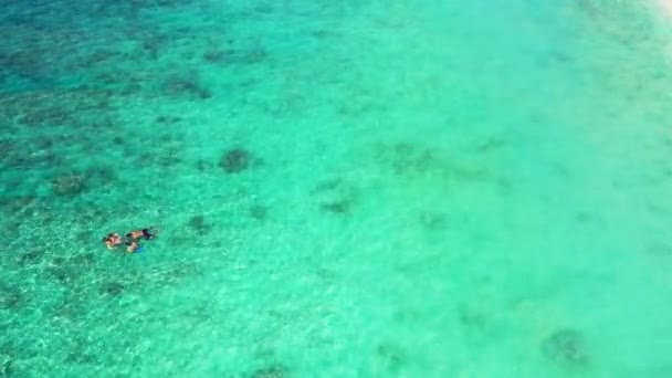 Naturalna Faktura Falującego Morza Przyjemny Charakter Dominikany Karaibów — Wideo stockowe