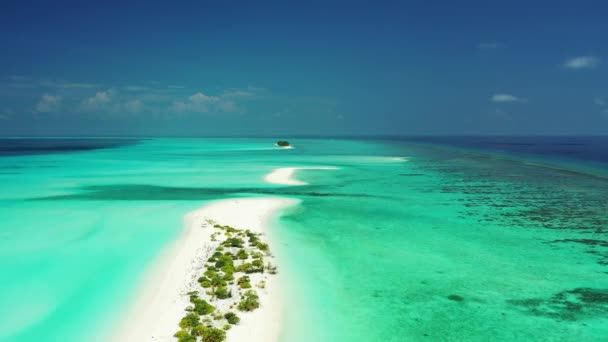 Tropisch Türkisfarbenes Meer Während Der Sonnigen Tageszeit Sommerurlaub Nach Bali — Stockvideo