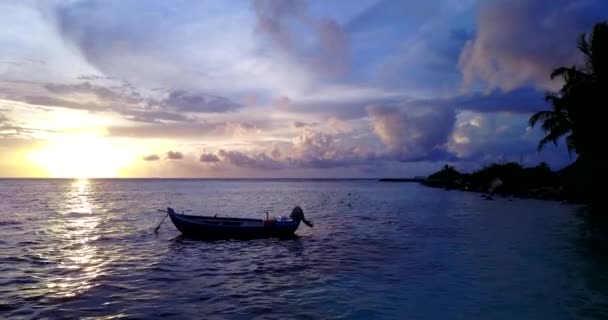 Ljus Solnedgång Vid Havet Exotisk Semester Thailand — Stockvideo