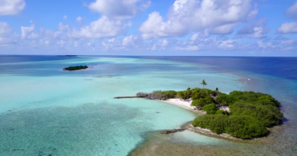 Widok Morze Lotu Ptaka Podróż Bora Bora Polinezja Francuska — Wideo stockowe