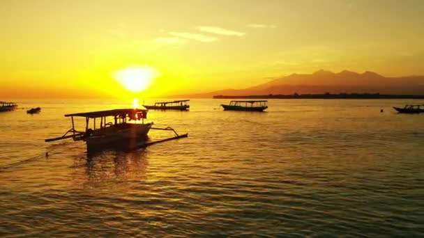 Zachte Zonsondergang Scène Aan Zee Exotische Vakantie Malediven Zuid Azië — Stockvideo