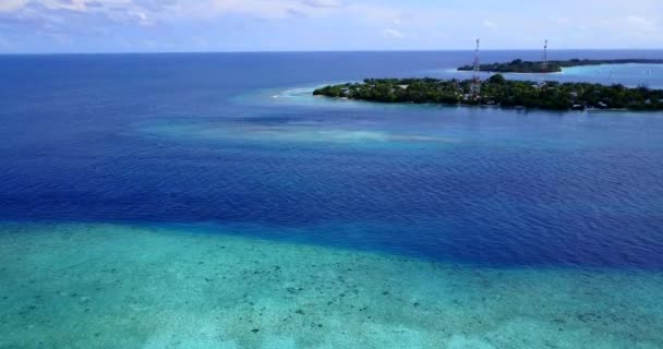 Flygbilder Över Havet Sommarscen Dominikanska Republiken — Stockvideo