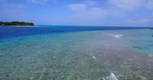 海の水を引き返す バハマ カリブ海の熱帯性自然 — ストック動画