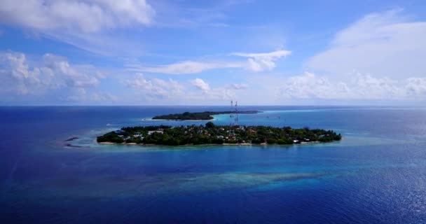 Widok Lotu Ptaka Wyspy Dzień Letni Krajobraz Morski — Wideo stockowe