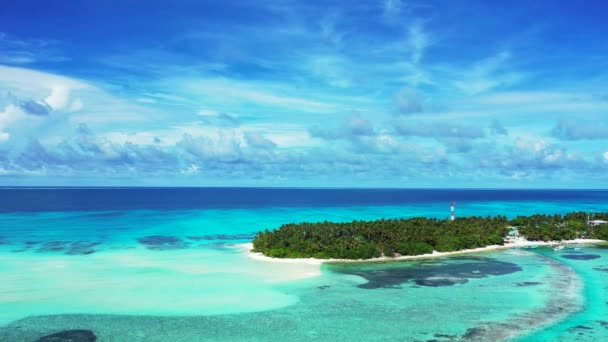 Tropikalna Wyspa Letni Dzień Przyroda Dominikany Karaiby — Wideo stockowe