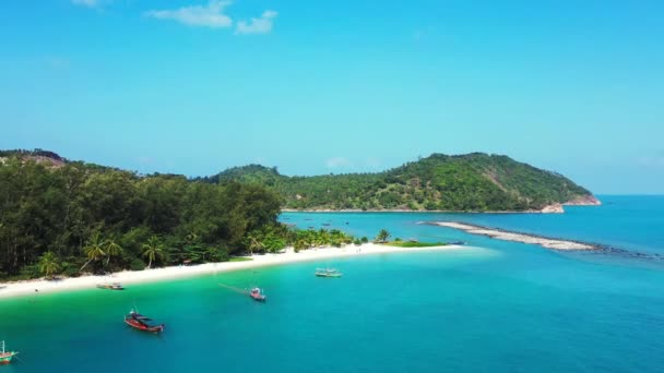 Fliegen Über Grüne Insel Sommerentspannung Thailand Asien — Stockvideo