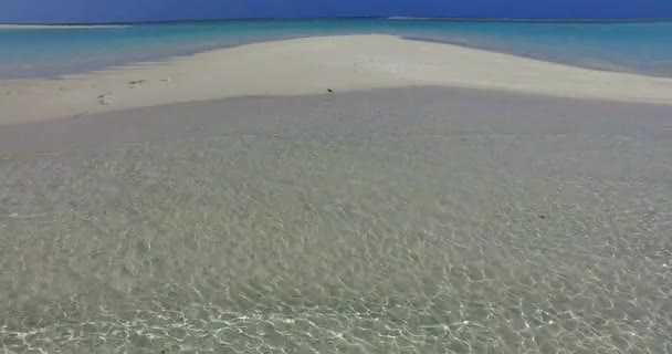 Vista Cercana Del Agua Mar Transparente Vacaciones Tropicales Bahamas Caribe — Vídeos de Stock