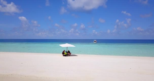 Vacaciones Verano Perfecto Mar Turquesa Maldivas — Vídeos de Stock