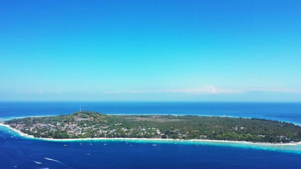 Vista Aérea Isla Tropical Mar Azul Escena Natural Koh Samui — Vídeos de Stock