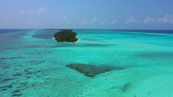 Tyrkysová Čistá Mořská Pláň Exotická Dovolená Bora Bora Francouzská Polynésie — Stock video