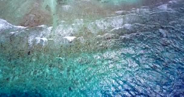 Čisté Moře Pohyblivými Vlnami Výhledem Dno Exotická Dovolená Bali Indonésie — Stock video