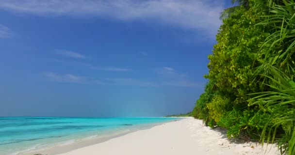 청록색 크리스털 아침에 해안에 있습니다 인도네시아 발리에서의 — 비디오