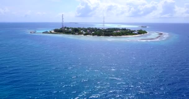 Escena Marina Con Isla Verde Durante Día Naturaleza Tropical Tailandia — Vídeos de Stock