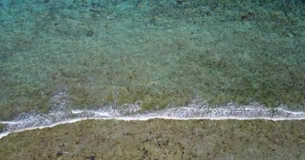 Чистая Береговая Линия Спокойной Водой Тропическая Природа Таиланда Азии — стоковое видео