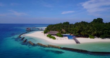 Mavi sahil manzarası. Endonezya 'nın Idyllic doğası.