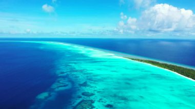 İnanılmaz canlı turkuaz deniz manzarası. Koh Samui, Tayland, Asya Sahnesi.