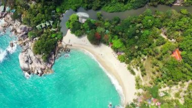 Okyanus suyu tropik yaz bungalovları tatil köyü. Bermuda adalarına egzotik yolculuk.