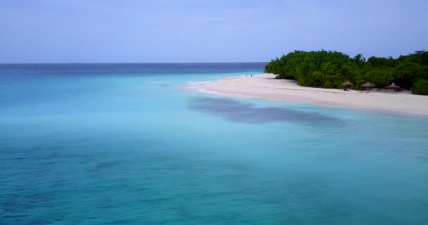 Levendige Zee Somber Overdag Tropisch Paradijs Van Barbados Caribisch Gebied — Stockvideo