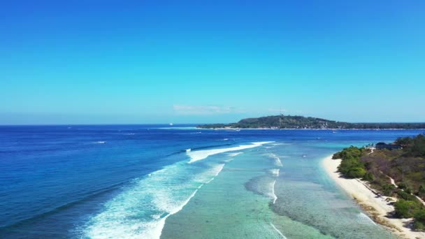 Fundo Natural Beira Mar Azul Natureza Bali Indonésia — Vídeo de Stock