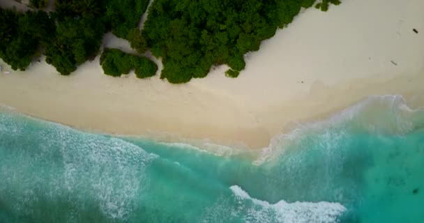 Levendige Turquoise Zee Water Achtergrond Jamaica Zeegezicht — Stockvideo