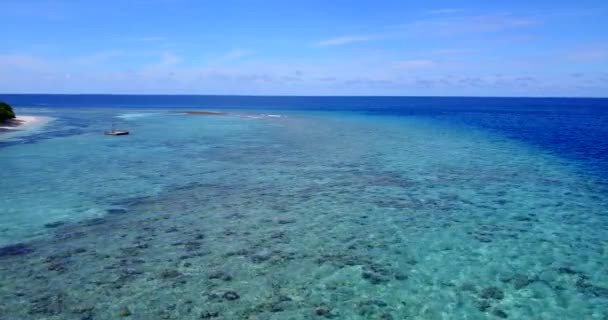 Ήρεμη Θάλασσα Την Ημέρα Φυσική Σκηνή Του Gili Trawangan Ινδονησία — Αρχείο Βίντεο