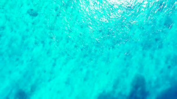 Voando Acima Mar Turquesa Brilhante Cena Natural Jamaica Caribe — Vídeo de Stock