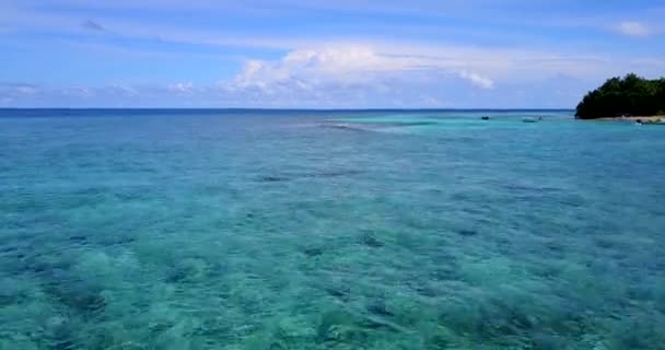 Azul Sereno Paisaje Marino Visto Desde Avión Tripulado Naturaleza Tropical — Vídeos de Stock