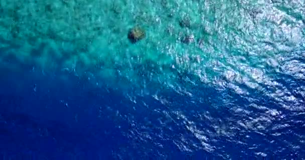 無限の青い海の背景 ドミニカ共和国 カリブ海でのエキゾチックな休暇 — ストック動画