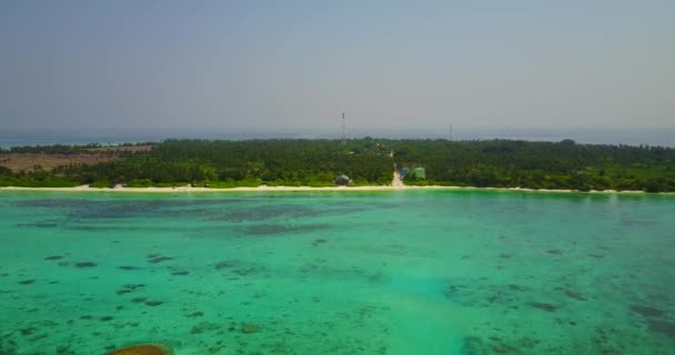 Island Coastline Viewed Top Exotic Nature Dominican Republic Caribbean — Stock Video