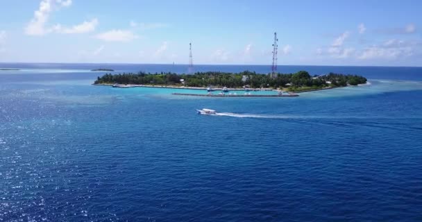 Paesaggio Marino Visto Dal Drone Scena Tropicale Estiva Repubblica Dominicana — Video Stock