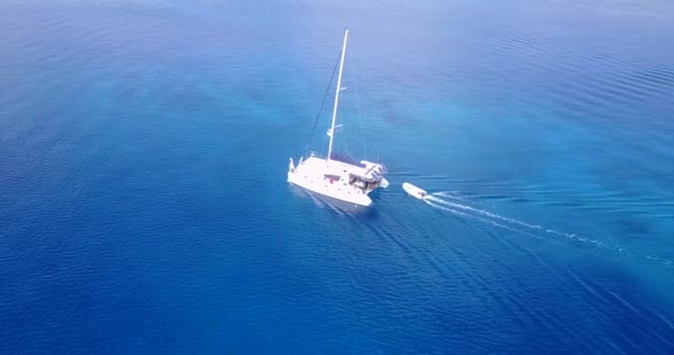 Segelboot Blauen Meer Reise Nach Barbados Karibik — Stockvideo