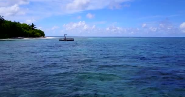 Panton Attraccò Sulla Riva Dell Isola Verde Scena Estiva Bahamas — Video Stock