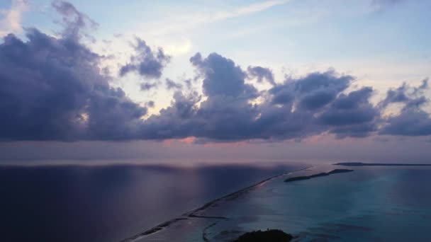 Puesta Sol Marina Escénica Naturaleza Tropical Bahamas Caribe — Vídeo de stock