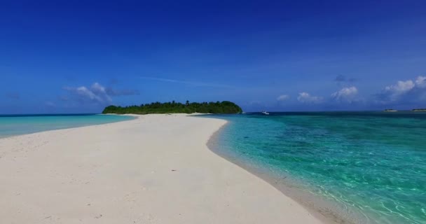Widok Drona Małej Rajskiej Wyspy Letnia Sceneria Fidżi Oceania — Wideo stockowe