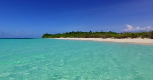 Ondiep Water Eiland Achtergrond Exotische Reis Naar Malediven — Stockvideo