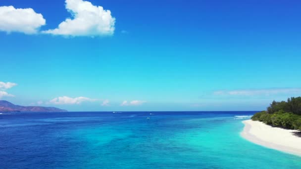 Fényes Kilátás Tengerre Bora Bora Egzotikus Jellege Francia Polinézia — Stock videók