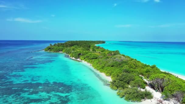 Bordas Islad Com Água Azul Turquesa Brilhante Viagem Verão Bali — Vídeo de Stock