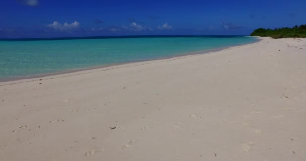 澄んだ砂と柔らかい海と海岸 バリ島の海の景色 — ストック動画