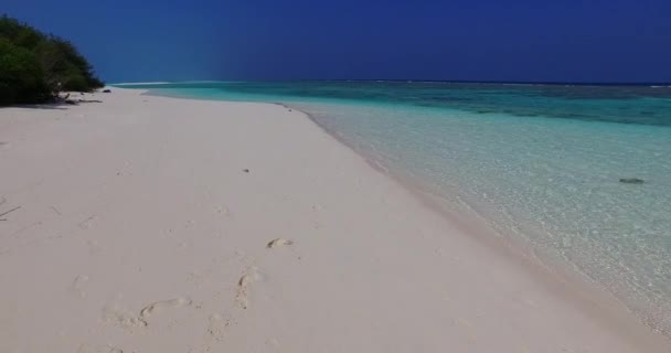 Olhando Para Água Transparente Clara Costa Natureza Tropical Das Bahamas — Vídeo de Stock