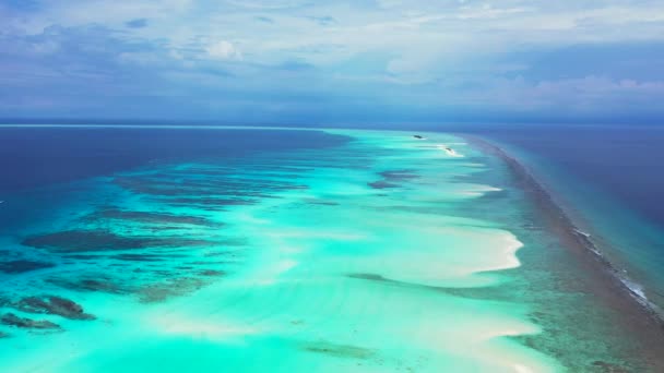 Exotische Zomervakantie Filippijnen Eiland Groen Eiland Met Turkoois Blauwe Zee — Stockvideo