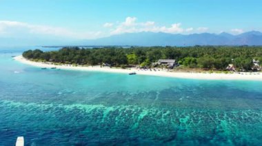 Drone 'dan deniz manzaralı. Dominik Cumhuriyeti, Karayipler 'de yaz tropik sahneleri. 