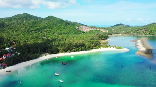 Meer Rande Der Berge Natur Der Bahamas Karibik — Stockvideo