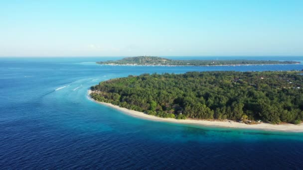 Paisaje Marino Con Islas Verdes Fondo Vacaciones Verano Maldivas — Vídeos de Stock