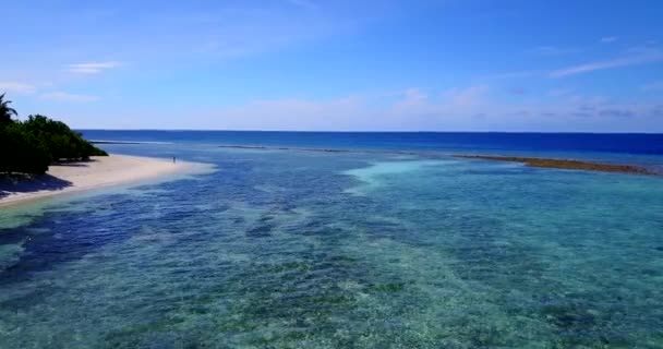 Kolorowy Pejzaż Morski Jasnym Słońcem Egzotyczna Scena Przyrodnicza Bali Indonezja — Wideo stockowe