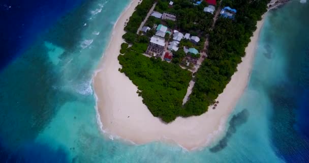 Área Praia Ensolarada Durante Dia Cena Tropical Verão República Dominicana — Vídeo de Stock